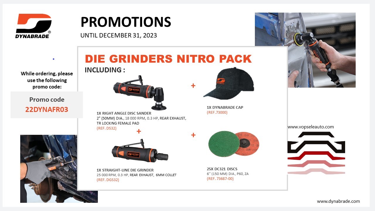 Promo polizor & slefuitor 22DYNAFR03,  Dynabrade